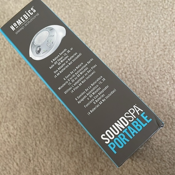 Homedics Spa White Noise Sound Machine Relaxing Nature Sound Sleep Therapy White - Picture 3 of 6